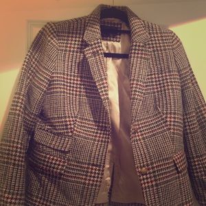 j.crew wool tweed schoolboy blazer